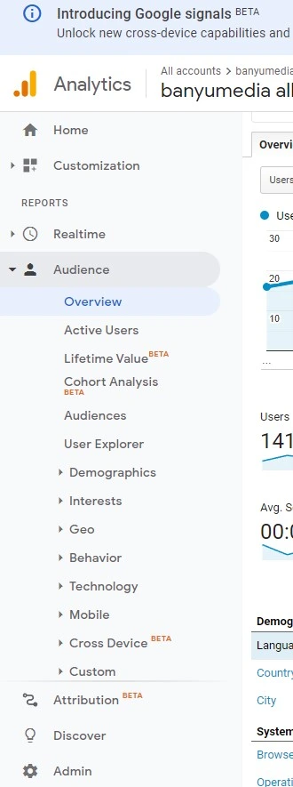 Google Analytics - Audience